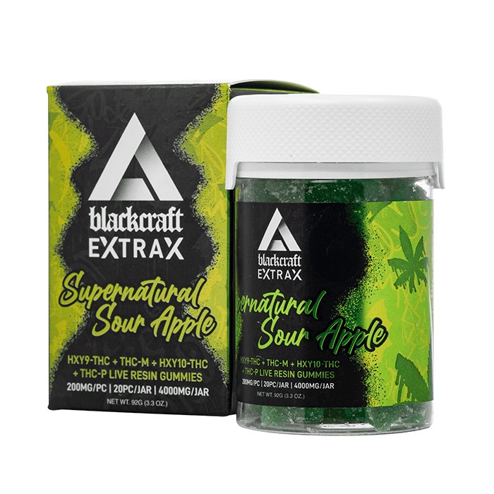 Sour Apple - Delta Extrax Blackcraft Gummies 4000MG - Delta Extrax