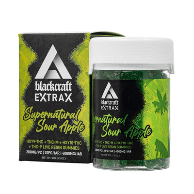 Sour Apple - Delta Extrax Blackcraft Gummies 4000MG - Delta Extrax