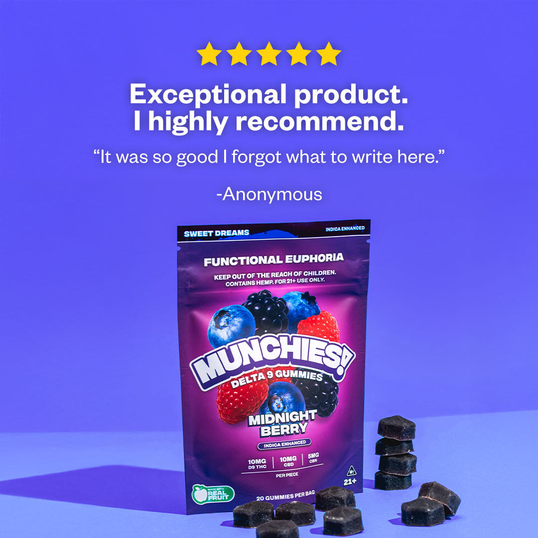 Midnight Berry - Delta Munchies Euphoria Delta 9 Gummies review 