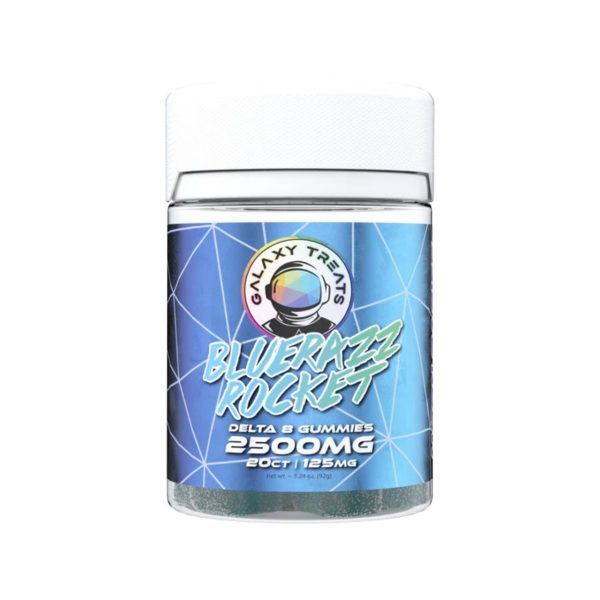 Blue Razz Rocket - Galaxy Treats Extra Strength Gummies 2500MG - Galaxy Treats