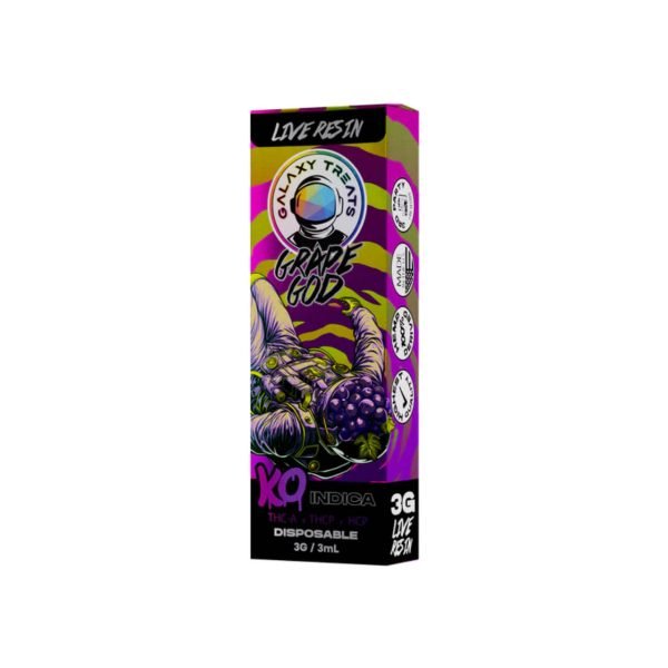 Grape God - Galaxy Treats KO Live Resin Disposable 3G - Galaxy Treats