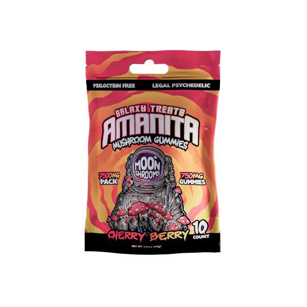 Cherry Berry - Galaxy Treats Amanita Mushroom Gummies 7500MG