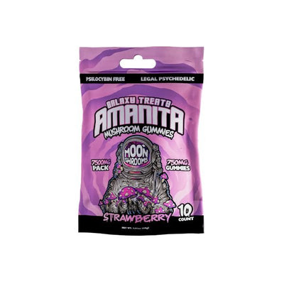 Strawberry - Galaxy Treats Amanita Mushroom Gummies 7500MG - Galaxy Treats