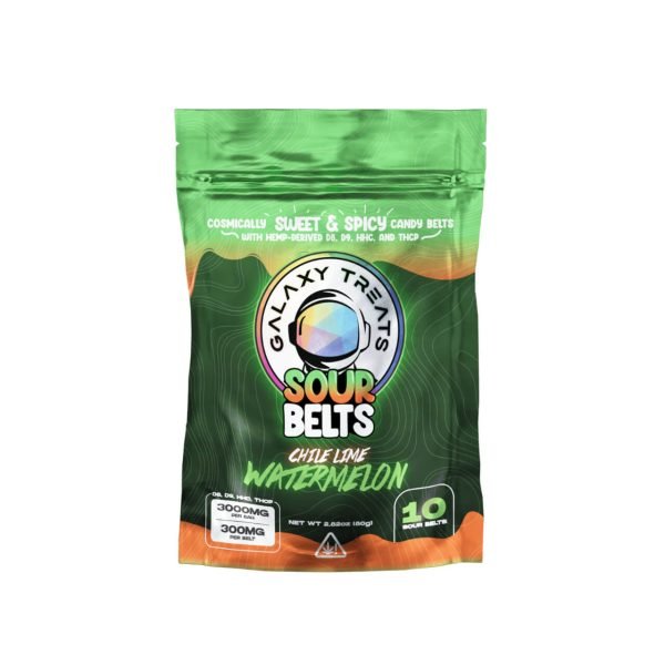 Chile Lime Watermelon - Galaxy Treats Sour Belts Gummies 3000MG - Galaxy Treats