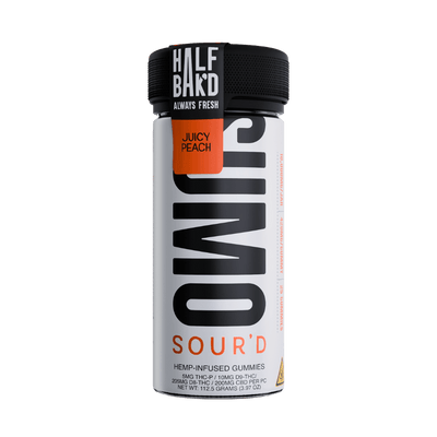 Juicy Peach - Half Bak'd Sour'D Sumo Gummies - Half Bak'd