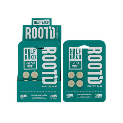 Fresh Mint - Half Bak'd Root'd Kratom 800mg