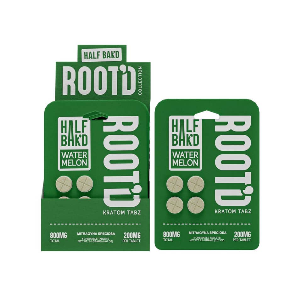 Watermelon - Half Bak'd Root'd Kratom 800mg