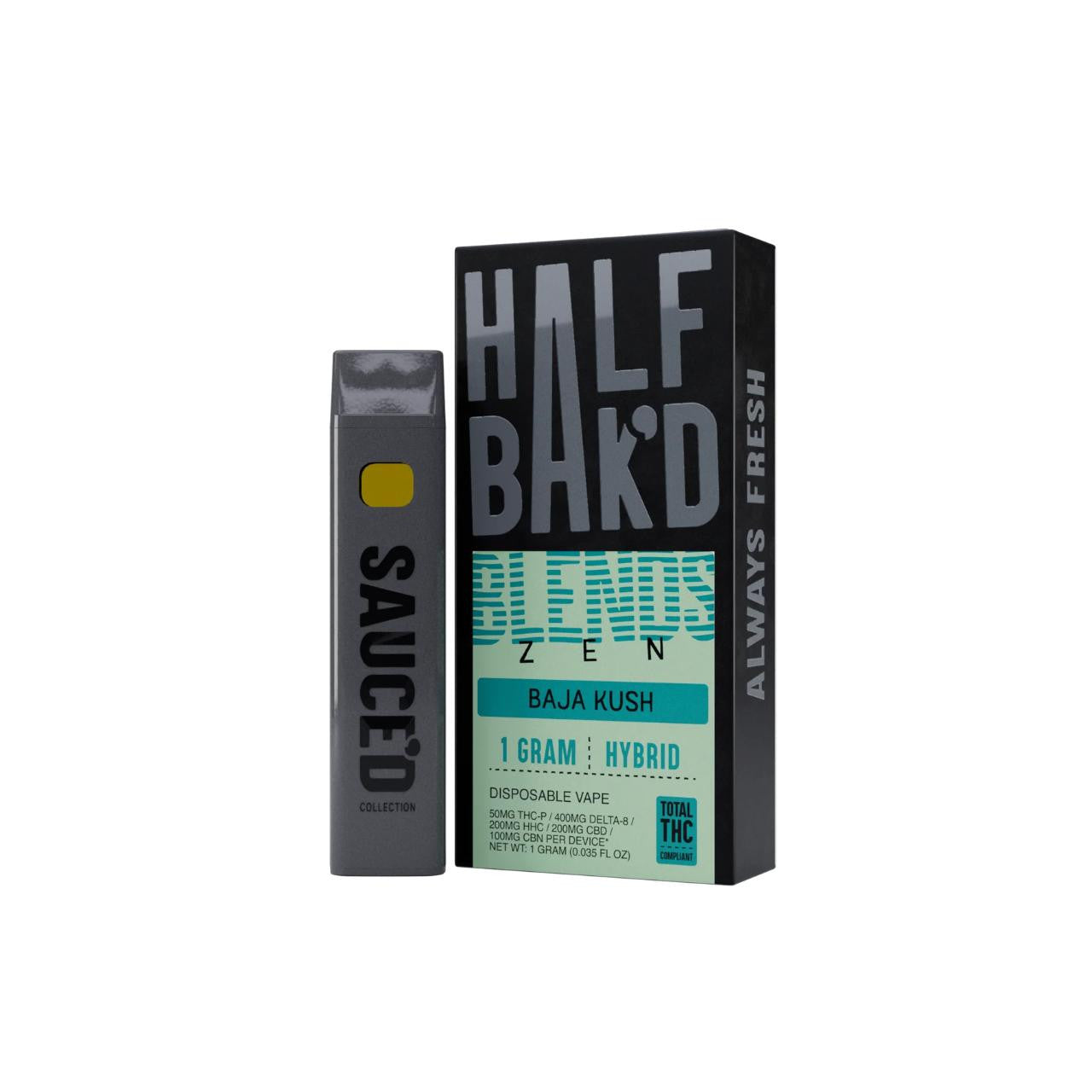 Baja Kush - Half Bak'd Zen Blend Disposable 1G