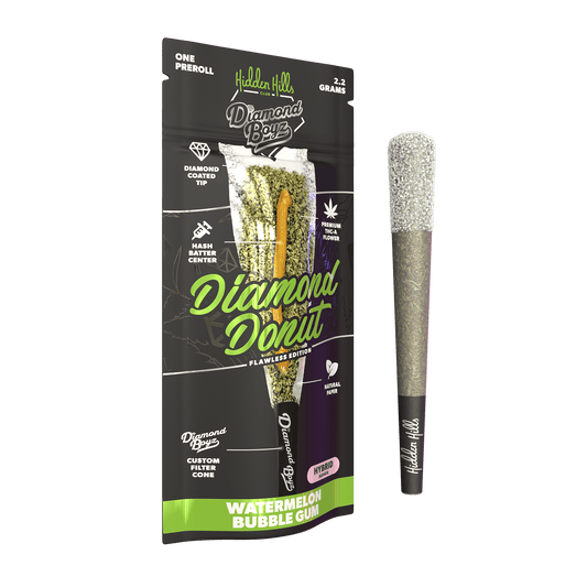 Watermelon Bubble Gum - Hidden Hills Diamond Donut Pre - Rolls 2.2G - Hidden Hills