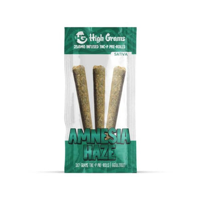 Amnesia Haze - High Grams THC - P Infused Pre - Rolls 6G - High Grams