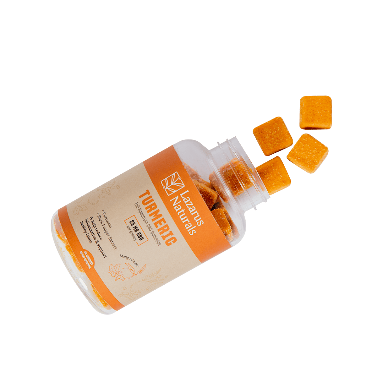 CBD Gummies Turmeric 40CT - Lazarus Naturals - Lazarus Naturals
