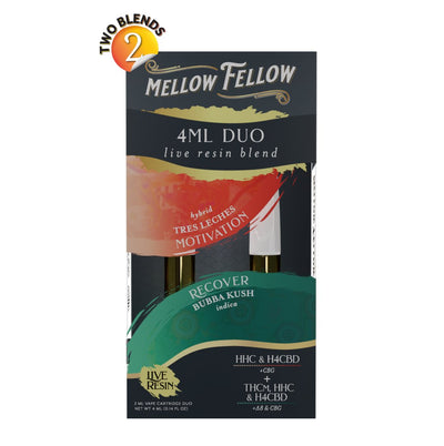 Tres Leches & Bubba Kush - Mellow Fellow Duo Live Resin Cart 4mL - Mellow Fellow