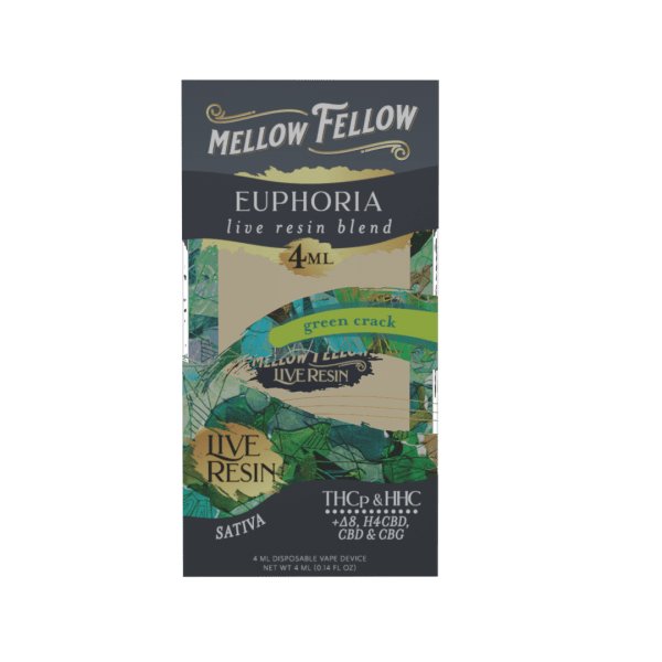 Green Crack - Mellow Fellow Euphoria Live Resin Disposable 4mL - Mellow Fellow