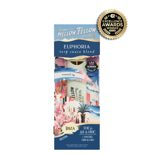 Crystal OG - Mellow Fellow Euphoria Ibiza Terp Sauce Blend Disposable 2G - Mellow Fellow
