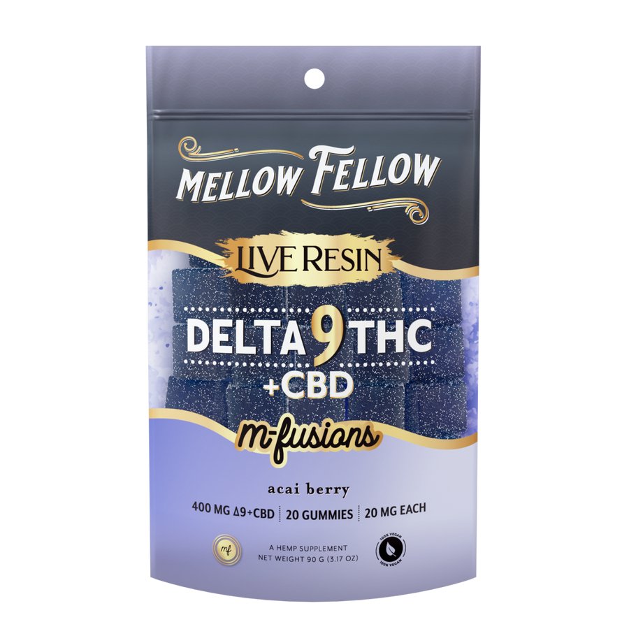 Acai Berry - Mellow Fellow Delta - 9 Live Resin Gummy 400MG - Mellow Fellow