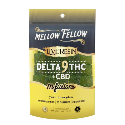 Yazu Honeydew - Mellow Fellow Delta - 9 Live Resin Gummy 400MG - Mellow Fellow