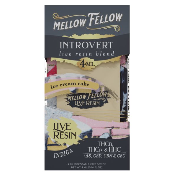 Ice Cream Cake - Mellow Fellow Introvert Live Resin Disposable 4mL - Mellow Fellow