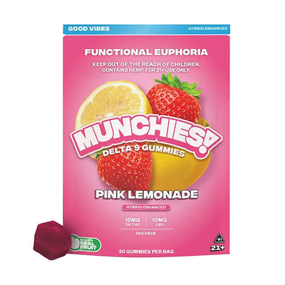 Pink Lemonade - Delta Munchies Euphoria Delta 9 Gummies