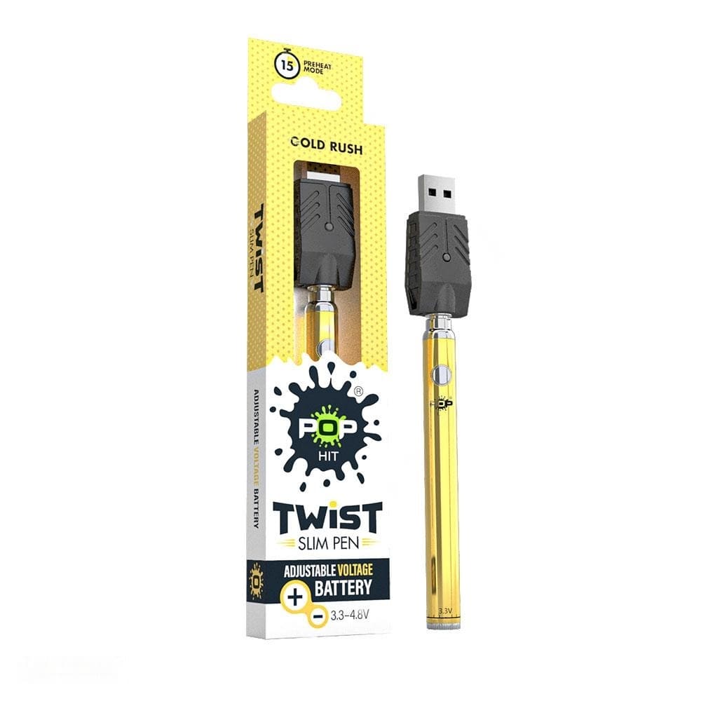 Pop Hit Twist Slim Pen Battery Gold Rush