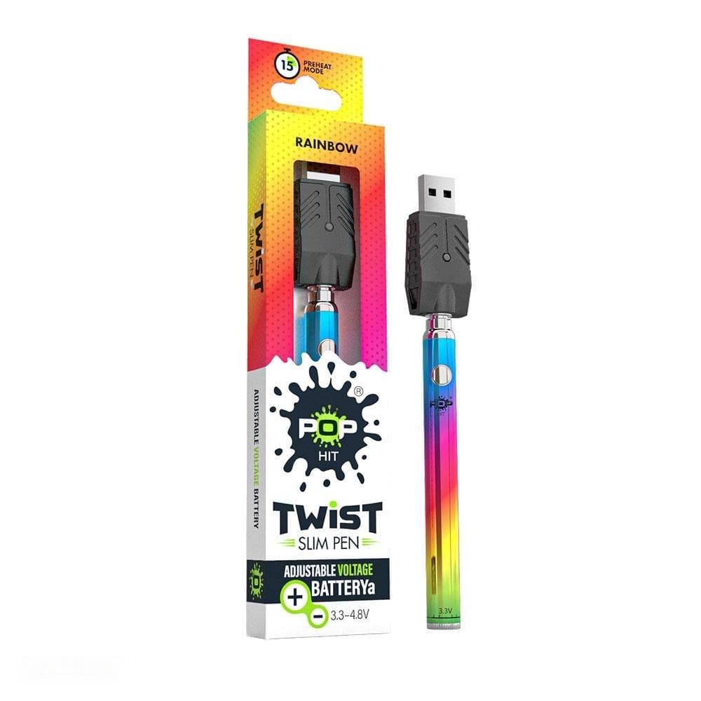 Pop Hit Twist Slim Pen Battery Rainbow