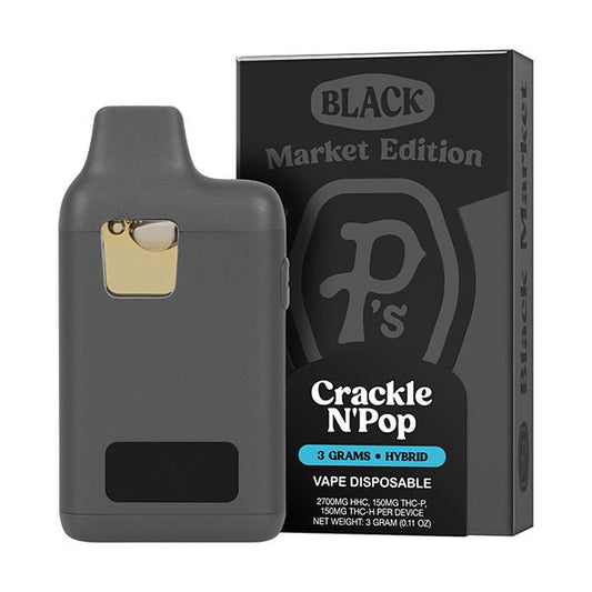 Crackle N'Pop - Pushin P's Black Disposable 3G - Pushin Ps