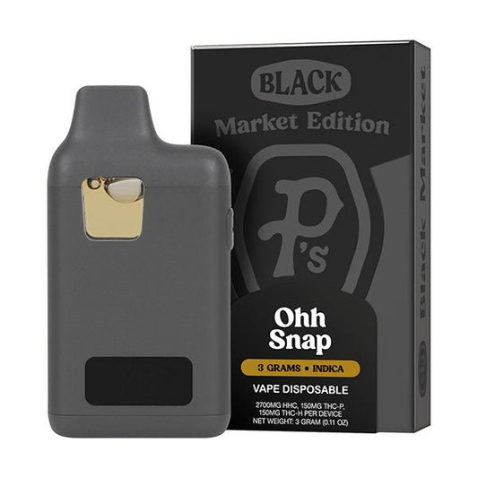 Ohh Snap - Pushin P's Black Disposable 3G - Pushin Ps