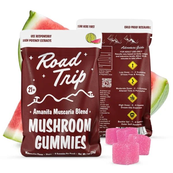 Watermelon - Road Trip Amanita Muscaria Mushroom Gummies - Road Trip