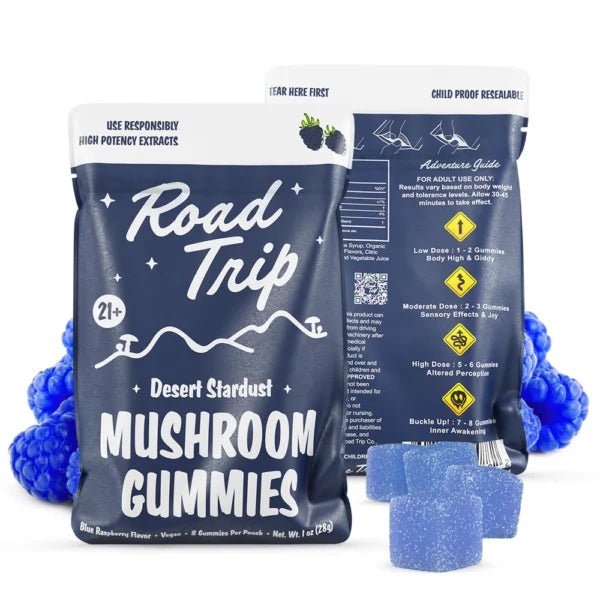 Blue Raspberry - Road Trip Desert Stardust Mushroom Gummies - Road Trip