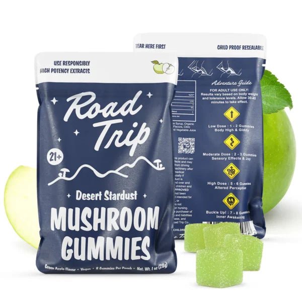 Green Apple - Road Trip Desert Stardust Mushroom Gummies - Road Trip