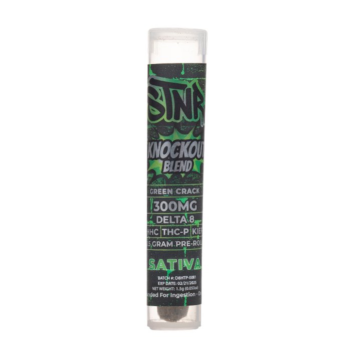 Green Crack - STNR Knockout Blend Pre - Rolls 1.5G - STNR