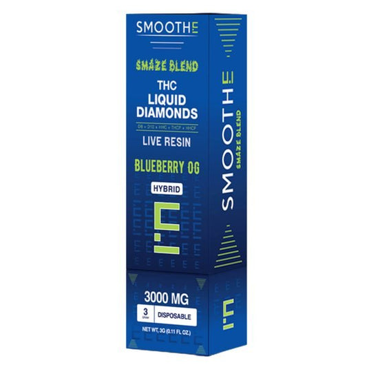 Blueberry OG - Smoothe Smaze THC Diamonds Disposable 3G - Smoothe