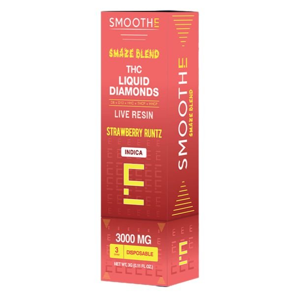 Strawberry Runtz - Smoothe Smaze THC Diamonds Disposable 3G - Smoothe