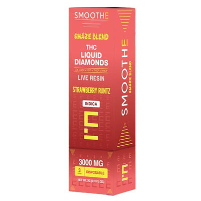 Strawberry Runtz - Smoothe Smaze THC Diamonds Disposable 3G - Smoothe