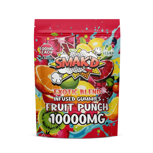 Fruit Punch - Smak'd Exotix Delta 8 THC Gummies - Smak'd