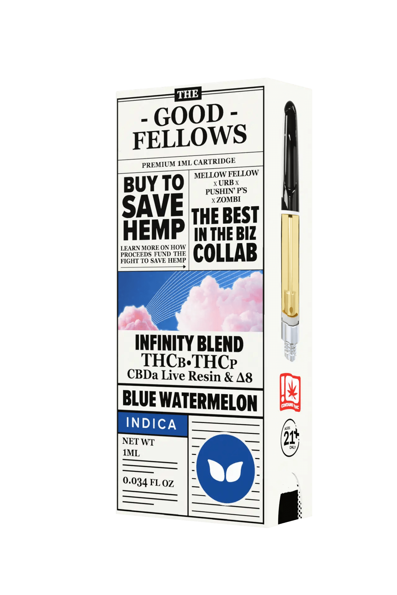 Blue Watermelon - The Good Fellows Infinity Blend Cart 1G - The Good Fellows