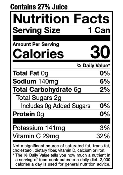  Torch TCH Seltzer 60MG Nutrition Facts