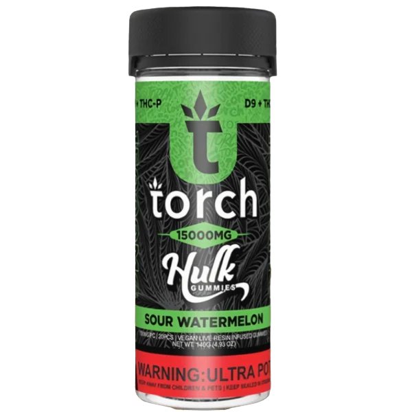 Sour Watermelon - Torch Hulk Live Resin Gummies 15000MG - Torch