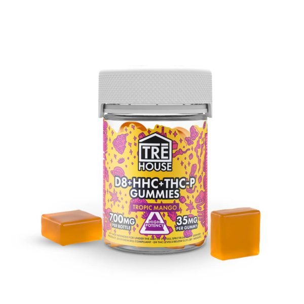 Tropic Mango - Tre House Delta - 8 HHC THC - P Gummies 700MG - TRE House