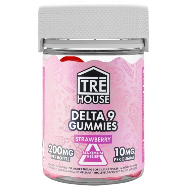 Strawberry - Tre House Delta - 9 Gummies 200MG - TRE House