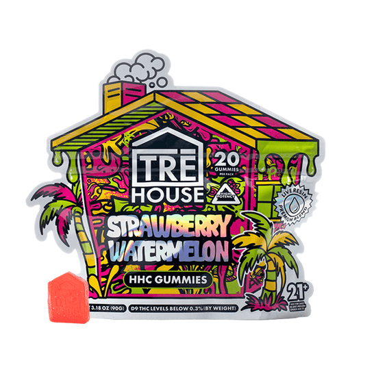 Strawberry Watermelon - Tre House HHC Live Resin Gummies 500MG - TRE House