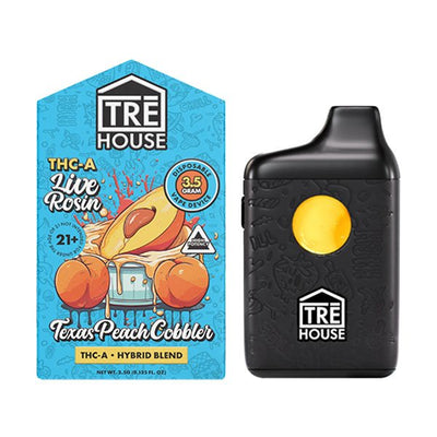 Texas Peach Cobbler - TRE House THC - A Live Rosin Disposable 3.5G - TRE House