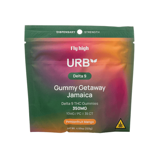 Passionfruit Mango - Urb Getaway Jamaica D9 Gummies 350MG - Urb