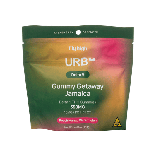 Peach Mango Watermelon - Urb Getaway Jamaica D9 Gummies 350MG - Urb