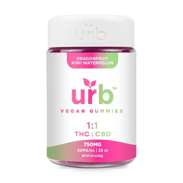 Dragonfruit Kiwi Watermelon - Urb 1:1 THC CBD Gummies 750MG - Urb