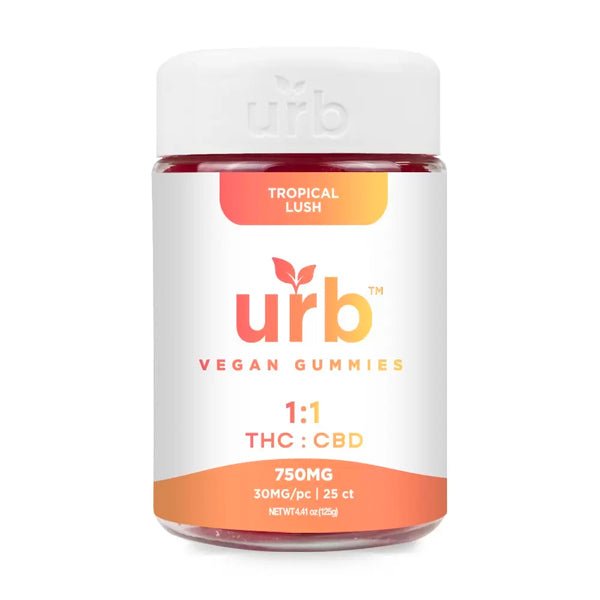 Tropical Lush - Urb 1:1 THC CBD Gummies 750MG - Urb