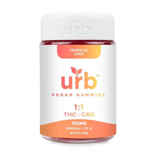 Tropical Lush - Urb 1:1 THC CBD Gummies 750MG - Urb