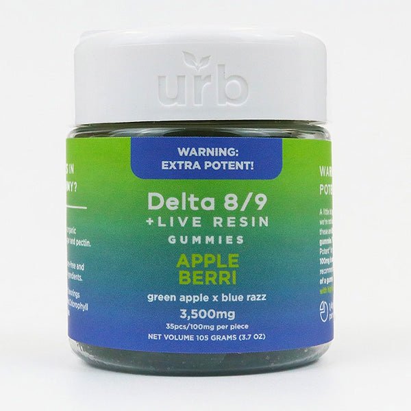 Apple Berri - Urb D8/D9 THC Gummies 3500MG - Urb