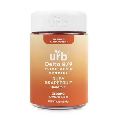 Ruby Grapefruit - Urb D8/D9 THC Gummies 3500MG - Urb