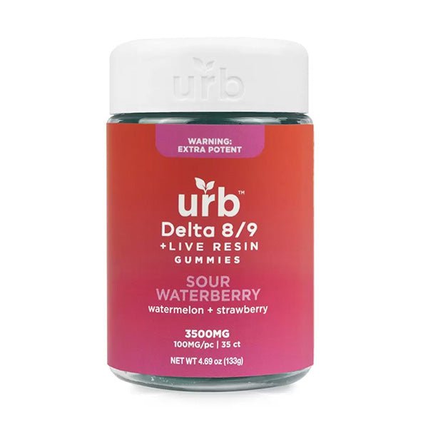 Sour Waterberry - Urb D8/D9 THC Gummies 3500MG