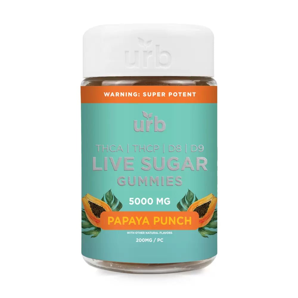 Papaya Punch - Urb THCA Live Sugar Gummies 5000MG - Urb